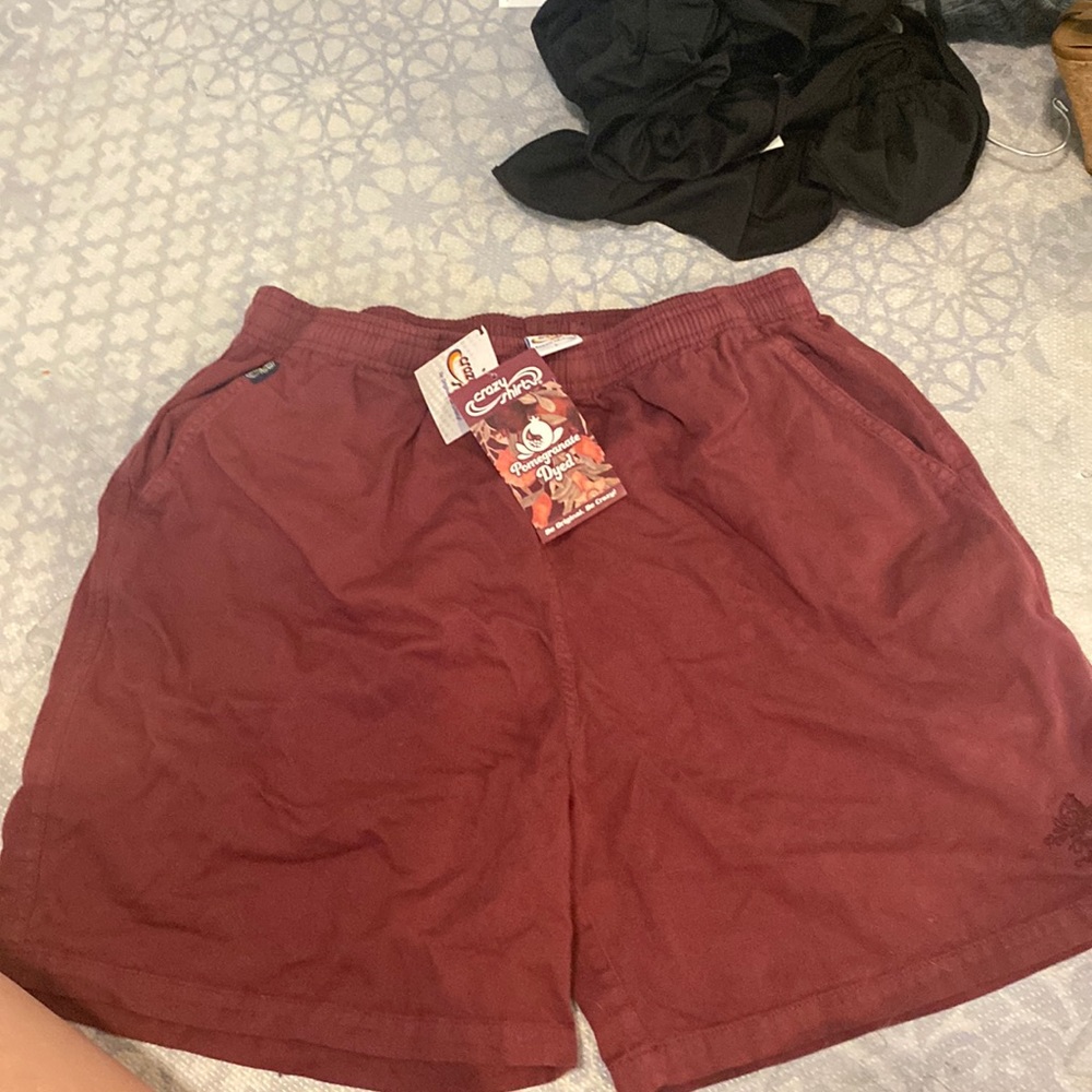 Burgundy mens shorts. New with tags